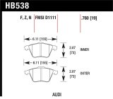 Hawk 2009-2009 Audi A4 Cabriolet HPS 5.0 Front Brake Pads thumbnail 1