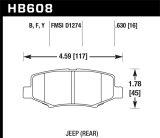 Hawk 2007-2011 Dodge Nitro R/T HPS 5.0 Rear Brake Pads thumbnail 7