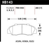 Hawk 1997-1997 Acura CL 3.0 HPS 5.0 Front Brake Pads thumbnail 1