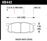 Hawk 01-02 Miata DTC-30 Street Rear Brake Pads thumbnail 1