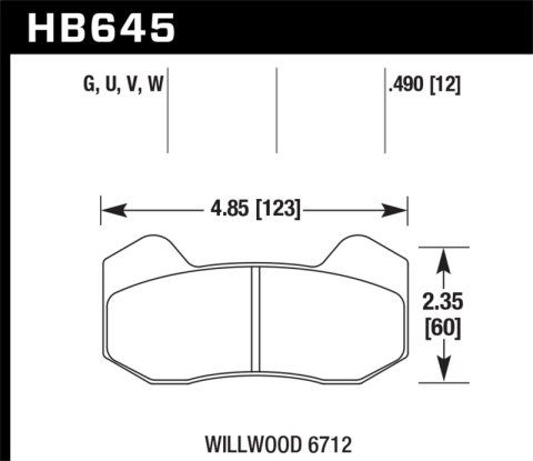 Hawk Wilwood Type 6712 DTC-60 Brake Pads thumbnail 7
