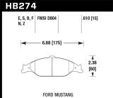 Hawk 96-10 Ford Mustang Blue 9012 Race Front Brake Pads thumbnail 6