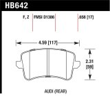 Hawk 2009-2014 Audi A4 DTC-30 Rear Brake Pads thumbnail 1