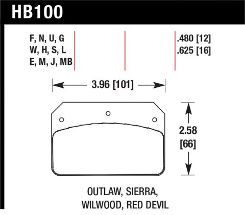 Hawk Wilwood Dynalite/Outlaw/Sierra Caliper DTC-70 Brake Pads thumbnail 1