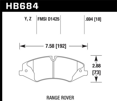 Hawk 10-13 Range Rover/Range Rover Sport Supercharged LTS Front Brake Pads thumbnail 9