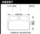 Hawk DR-97 Brake Pads for Strange w/ 0.438in Center Hole thumbnail 6