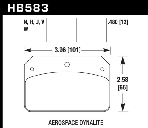 Hawk DR-97 Brake Pads for Aerospace Dynalite Caliper w/ 0.218in Center Hole thumbnail 7