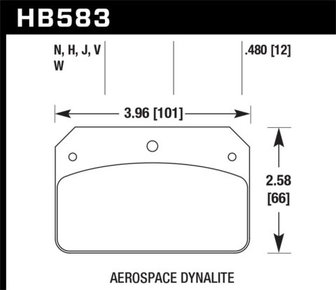 Hawk DR-97 Brake Pads for Aerospace Dynalite Caliper w/ 0.218in Center Hole thumbnail 9