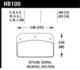 Hawk Wilwood Dynalite Caliper Blue 9012 Brake Pads thumbnail 1