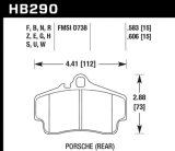 Hawk 98-08 Porsche 911 Rear ER-1 Brake Pad Set thumbnail 6