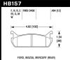 Hawk 94-96 Ford Escort GT/Mercury Tracer HPS 5.0 Rear Brake Pads thumbnail 7