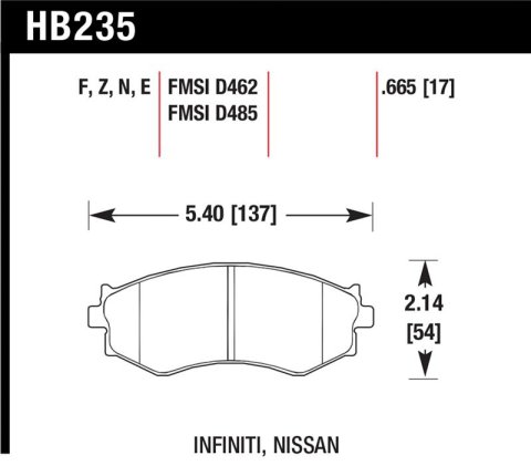 Hawk 91-96 Infiniti G20/ Nissan 240SX/ Sentra HPS Street Front Brake Pads