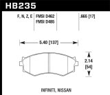 Hawk 91-96 Infiniti G20/ Nissan 240SX/ Sentra HPS Street Front Brake Pads thumbnail 4