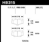 Hawk 95-98 Toyota Tacoma HPS 5.0 Front Brake Pads thumbnail 4