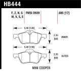 Hawk 02-06 Mini Cooper / Cooper S Performance Ceramic Street Front Brake Pads thumbnail 1
