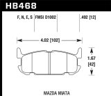 Hawk 01-05 Mazda Miata 1.8L Base Pads Only Rear ER-1 Brake Pads thumbnail 2