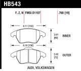 Hawk 06-11 Audi A3 2.0L Base Front ER-1 Brake Pads thumbnail 2