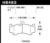 Hawk 05-08 Porsche 911 3.6L Carrera Ceramic Composite Brakes Front ER-1 Brake Pads thumbnail 2