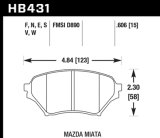 Hawk 01-05 Mazda Miata HPS 5.0 Front Brake Pads thumbnail 1