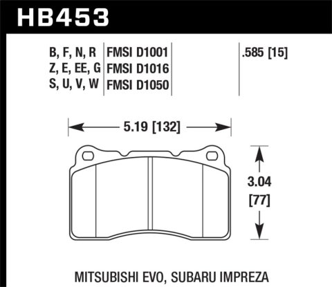 Hawk 03-06 Evo / 09-10 Evo X / 04-09 STi / 09-10 Genesis Coupe (Track Only) / 2010 Camaro SS / 08-09 thumbnail 5