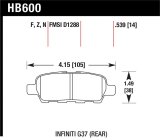 Hawk Infiniti G35 Sport/G37 / 08-10 Nissan Rogue / 07-09 Sentra SE-R / 10 Sentra SE-R M/T HPS Street thumbnail 1