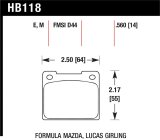 Hawk 1978 Volvo 242 Black Race Front Brake Pads thumbnail 1