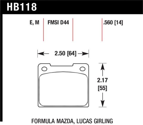 Hawk 1978 Volvo 242 Black Race Front Brake Pads