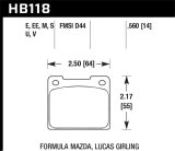 Hawk 1978 Volvo 242 Black Race Front Brake Pads thumbnail 8