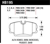 Hawk 84-4/91 BMW 325 (E30) Blue 9012 Race Front Brake Pads thumbnail 1