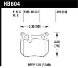Hawk BMW 135i HPS Street Rear Brake Pads thumbnail 1