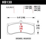 Hawk Universal Brembo DTC-70 Race Brake Pads thumbnail 1