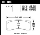 Hawk Universal Brembo DTC-70 Race Brake Pads thumbnail 8