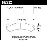 Hawk Chevy / GMC Truck / Hummer LTS Street Front Brake Pads thumbnail 1