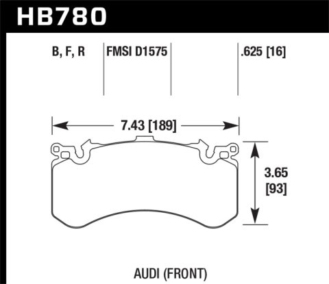 Hawk 2018 Audi S6 Premium Plus/Prestige 4.0L / Audi S6 Prestige 4.0L HP+ Front Brake Pads thumbnail 2
