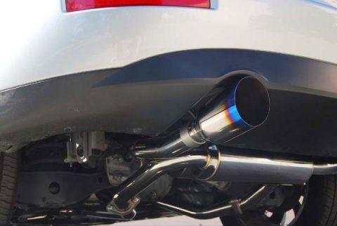 Invidia 03-08 Infiniti FX35/45 Gemini Single Layer Titanium Tip Cat-back Exhaust thumbnail 2