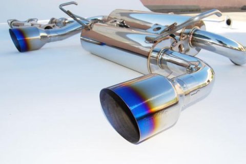 Invidia 03-08 Infiniti FX35/45 Gemini Single Layer Titanium Tip Cat-back Exhaust thumbnail 3