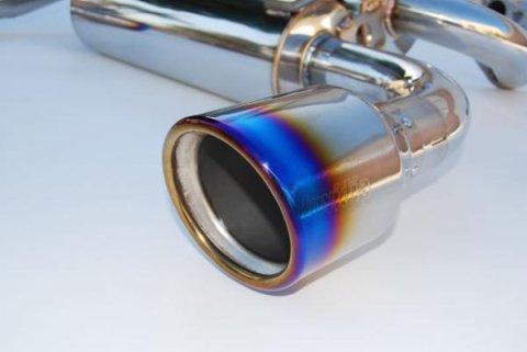 Invidia 03-05 Infiniti FX35/45 Gemini Rolled Titanium Tip Cat-back Exhaust thumbnail 1