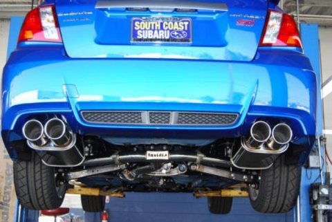 Invidia 11+ STI/WRX Sedan Only 76mm Q300 Stainless Steel Tip Cat-back Exhaust thumbnail 3