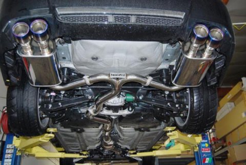 Invidia 11+ STI/WRX Sedan Only 76mm Q300 Titanium Tip Cat-back Exhaust thumbnail 2