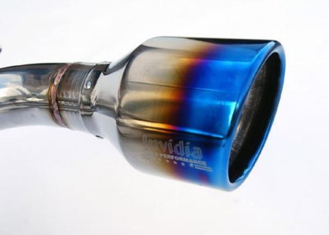 Invidia Subaru BRZ / Scion FRS Q300 w/ Rolled Titanium Tips Cat- Back Exhaust (Blue Edge) thumbnail 2