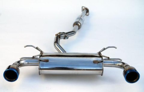 Invidia Subaru BRZ / Scion FRS Q300 w/ Rolled Titanium Tips Cat- Back Exhaust (Blue Edge) thumbnail 7