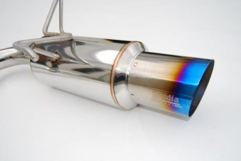 Invidia 08-11 STi Hatch / 11 WRX Hatch Dual N1 Single Layer Titanium Tipped Cat-back Exhaust thumbnail 1