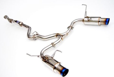 Invidia 08-11 STi Hatch / 11 WRX Hatch Dual N1 Single Layer Titanium Tipped Cat-back Exhaust thumbnail 2