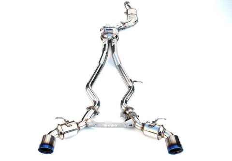 Invidia 2019+ Toyota Supra Dual N1 w/ Valve Rolled Titanium Tip Cat-back Exhaust thumbnail 5