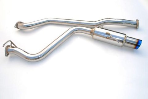 Invidia 08-09 WRX Sedan 76mm (101mm tip) RACING Titanium Tip Cat-back Exhaust thumbnail 1