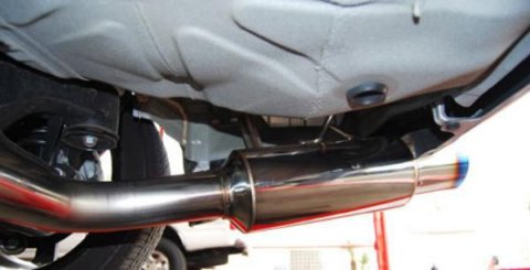 Invidia 08-09 WRX Sedan 76mm (101mm tip) RACING Titanium Tip Cat-back Exhaust thumbnail 3
