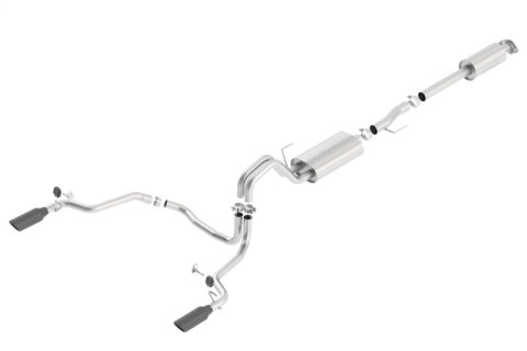 Borla 15-17 F-150 2.7/3.5L V6 EcoBoost / 5.0L V8 Black Chrome Cat-Back Touring Exhaust thumbnail 2