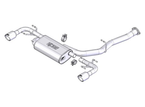 Borla 03-09 Mazda RX-8 1.3L Single Round Rolled Angle-Cut Cat-Back Exhaust thumbnail 2