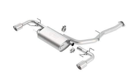 Borla 03-09 Mazda RX-8 1.3L Single Round Rolled Angle-Cut Cat-Back Exhaust thumbnail 3