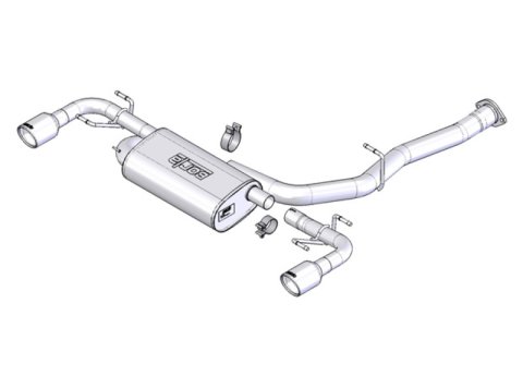 Borla 03-09 Mazda RX-8 1.3L Single Round Rolled Angle-Cut Cat-Back Exhaust thumbnail 7